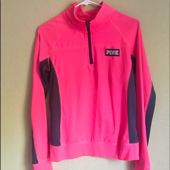 PINK Victoria's Secret Sweaters - PINK Quarter Zip Sports Sweater